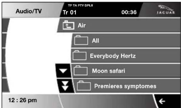 Audio/TV Tr 01 TP TA PTY DPLII 00:36 JAGUAR Air All Everybody Hertz Moon safari Premieres symptoms 12 : 26 pm