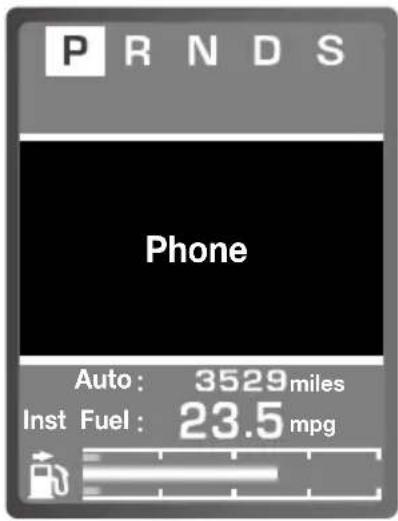 PRNDS Phone Auto: 3529 miles Inst Fuel: 23.5 mpg