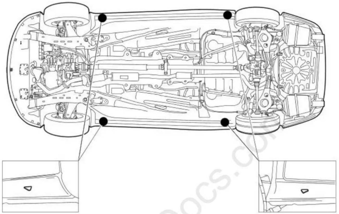 JAGUAR X-Type (2001) - Vehicle Support Points - 3
