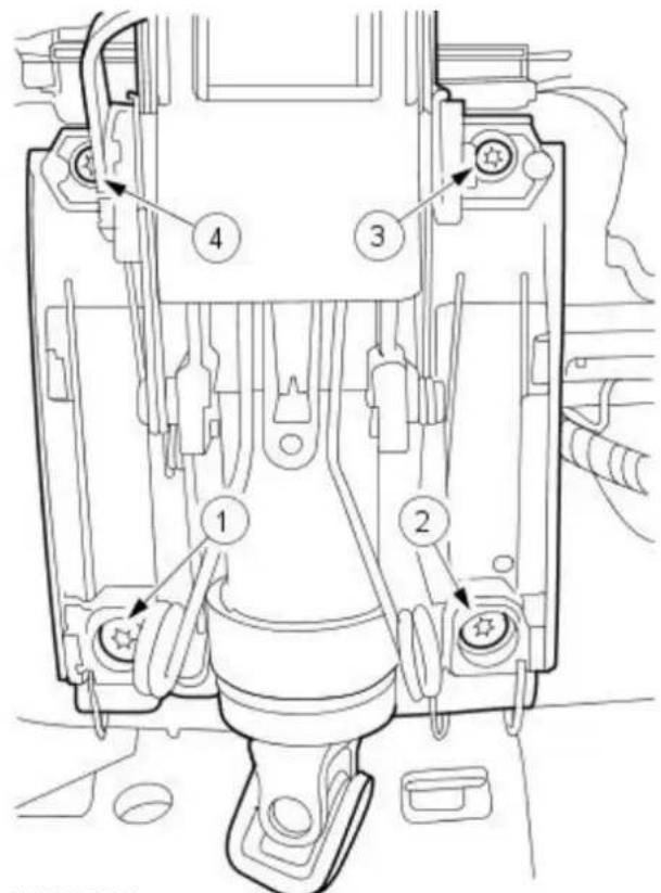 Technical diagram of a mechanical or electrical component with numbered parts labeled 1, 2, 3, and 4.