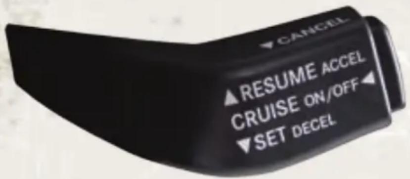 CANCE ▲RESUME ACCEL CRUISE ON/OFF ▼SET DECEL.