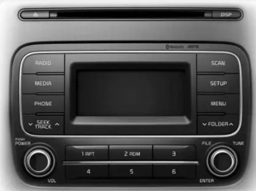 06out APPS RADIO SCAN MEDIA SETUP PHONE MENU FOLDER SEEK TRACK Pulse POWER 1 RPT 2 ADM 3 4 5 6 VOL FILE TUNE ENTER
