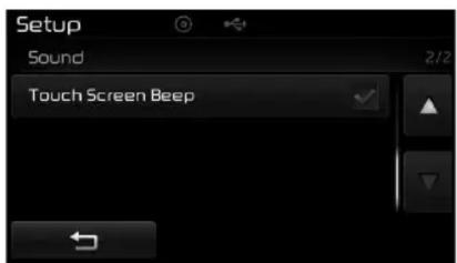 Setup Sound 2/2 Touch Screen Beep