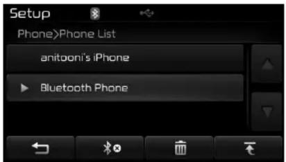 KIA Forte (2013) - Deleting a Device (Suppression d'un dispositif) - 1