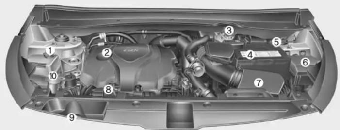 KIA Sportage (2013) - COMPARTIMENT-MOTEUR - 2