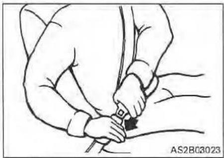 Illustration of a person performing a medical procedure with a tool, no text or symbols present