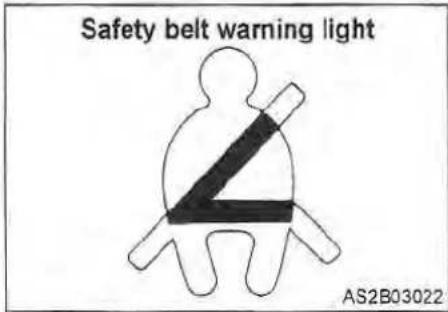 Safety belt warning light AS2B03022