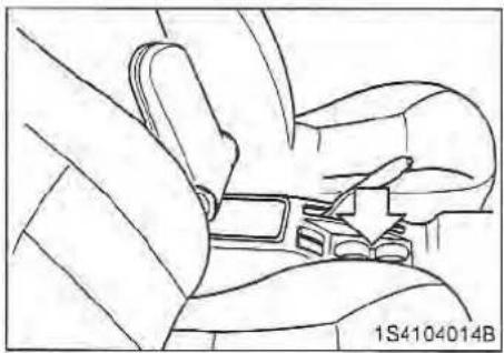 Line drawing of a car seatbelt with a belt switch (no text or symbols)