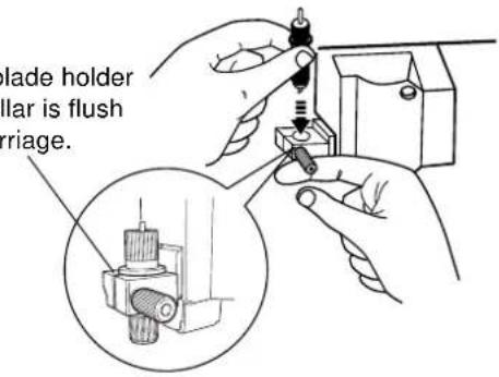Blade holder lar is flush wriage.