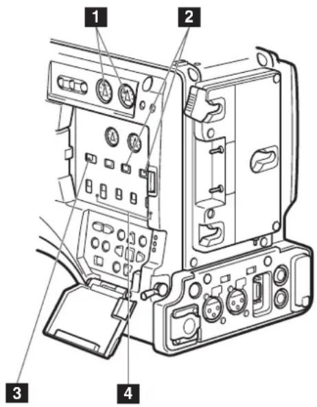 Technical diagram of an electronic device with numbered components for identification