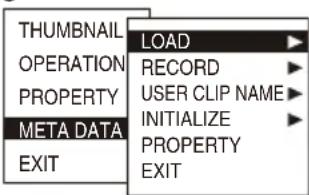 THUMBNAIL OPERATION PROPERTY META DATA EXIT LOAD RECORD USER CLIP NAME INITIALIZE PROPERTY EXIT