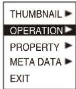 PANASONIC AG-HPX170P - Push the Operation lever in the ▲ or ▼ direction to select OPERATION and press it (or push it in the ▶ direction) again. - 1
