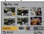 PANASONIC Lumix DMC-TZ22 - Utilisez la touche de curseur pour définir le nombre d'images, puis appuyez sur [MENU/SET] - 2
