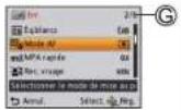 PANASONIC Lumix DMC-TZ22 - Exemple : Modifier [Mode AF] dans le menu [Enr.] en mode [Programme AE] - 2
