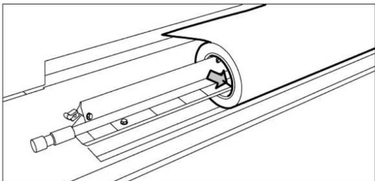 Technical line drawing of a mechanical assembly with a cylindrical component and internal components (no text or symbols)