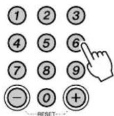1 2 3 4 5 6 7 8 9 - 0 + RESET