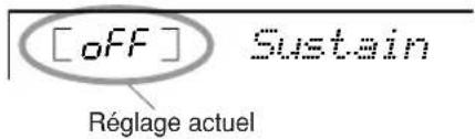 [oFF] Sustain Réglage actuel