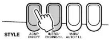 STYLE ACMP ON/OFF INTRO/ ENDING/YL MAIN/ AUTO FILL