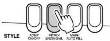 STYLE ACMP ON/OFF INTRO/ ENDING/IT. MAIN/ AUTO FILL