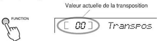 FUNCTION Valeur actuelle de la transposition [ 00 ] Transpos