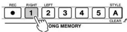 REC RIGHT LEFT STYLE ● 1 2 3 4 5 A LONG MEMORY CLEAR