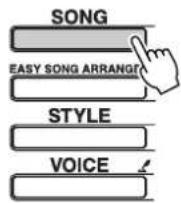 YAMAHA DGX-203 - Appuyez sur la touche [SONG] (Morceau). - 1