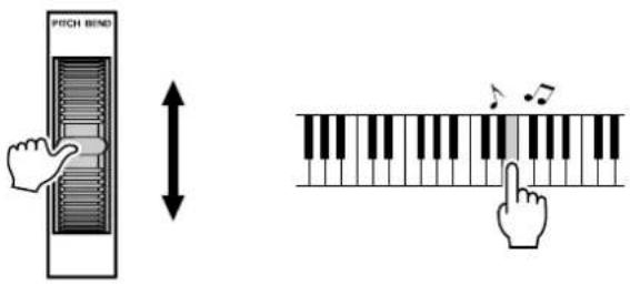 YAMAHA DGX-203 - Pitch Bend (Variation de ton) (DGX-205/203 uniquement) - 1