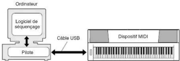 YAMAHA DGX-203 - ■ Installation du pilote USB-MIDI Driver.... - 1