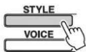 YAMAHA DGX-203 - Appuyez sur la touche [STYLE]. - 1