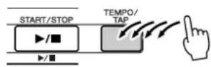 YAMAHA DGX-203 - Modification du tempo du morceau - 3