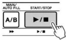 YAMAHA DGX-203 - Appuyez sur la touche [START/STOP]. - 1