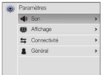 Paramètres Son Affichage Connectivité Général