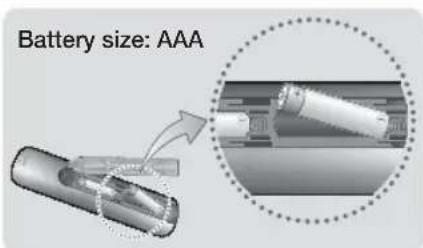 Battery size: AAA
