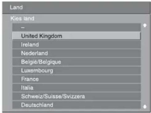 Land Kies land - United Kingdom Ireland Nederland België/Belgique Luxembourg France Italia Schweiz/Suisse/Svizzera Deutschland
