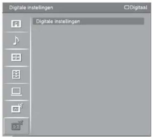Digitale instellingen Digitale instellingen