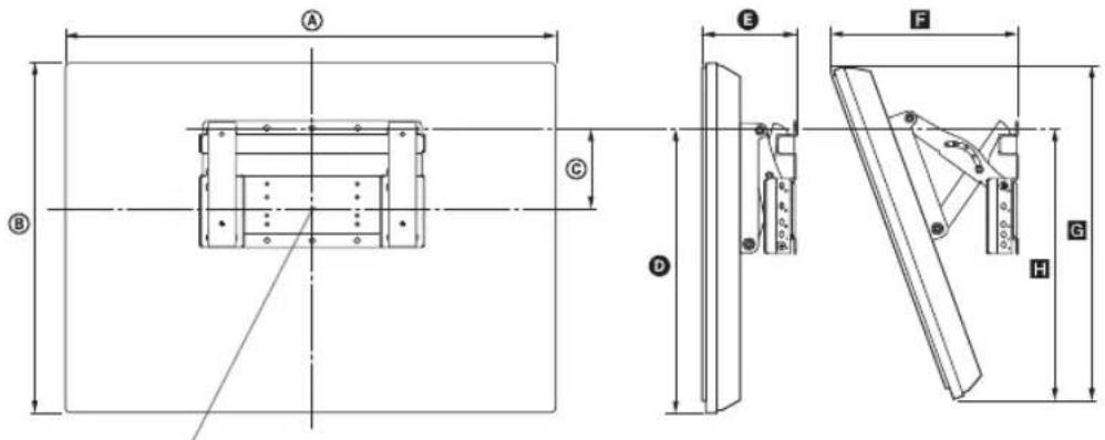 SONY Bravia KDL-32S5650 - Tabla de dimensiones de instalación del televisor - 2
