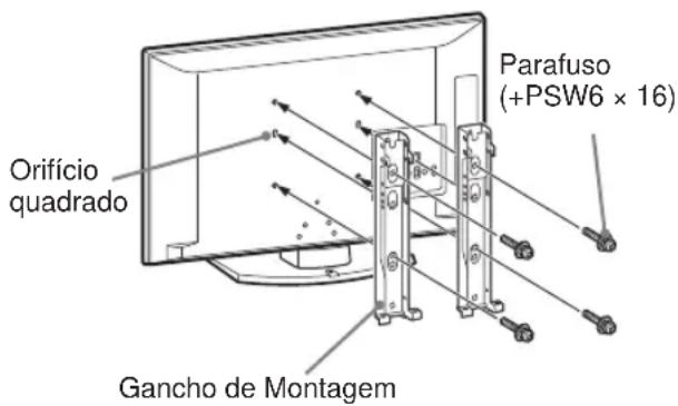 Orifício quadrado Parafuso (+PSW6 × 16) Gancho de Montagem