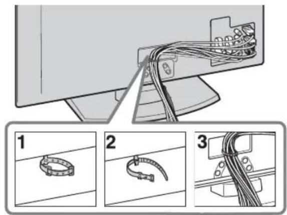 SONY Bravia KDL-32S5650 - 5: Sujeción de los cables - 1