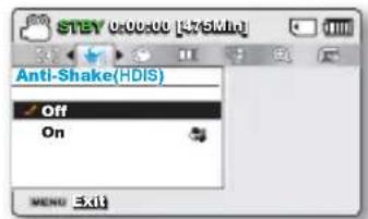STEP 6.00e00 [R75Mn] Anti-Shake(HDIS) ✓ Off On MENU 3.x1