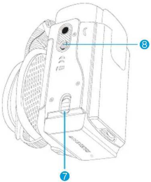 SAMSUNG SMX-F44LP - VUE DE DROITE ET DU DESSUS/VUE DE DESSOUS - 2