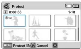 Protect 0:00:55 1/10 MENU Protect More Cancel