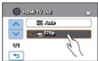 HDMI TV Out Auto 576p U1