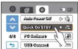 Auto Power Off Quick On STBY 4/8 Software USB Connect
