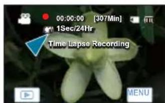 00:00:00 [307Min] 1Sec/24Hr Time Lapse Recording MENU