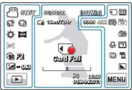 STBY 00:00:00 1Sec/2Hz 307Minj 9999 46M Gard Full 00:00 01JAN20W MENU