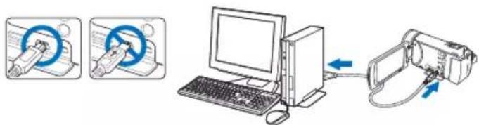 SAMSUNG HMX-H303BP - Etape 1. Raccordement du câble USB - 3