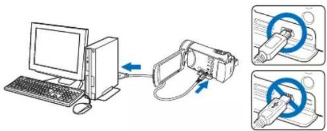SAMSUNG HMX-H303BP - Utilisation du câble USB - 1