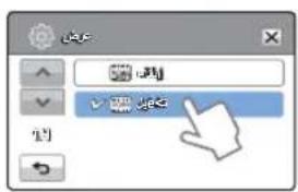Screenshot of a software interface with Chinese UI elements, showing dropdown menus and a cursor pointing at a button.