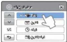Screenshot of a software interface with Chinese text labels and dropdown options, featuring a cursor pointing to a button.