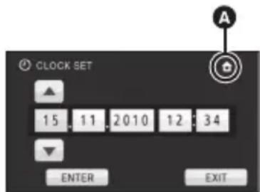 CLOCK SET 15 11 2010 12 34 ENTER EXIT